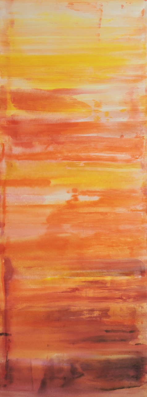 Innenhorizont, Manuela Gottfried 2022, Acryl auf Leinwand, 65 x 175 cm, anfragen