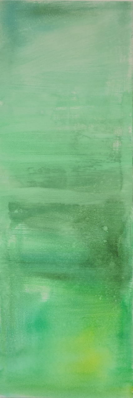 Leichtes Grün, Manuela Gottfried 2022, 40 x 120 cm, anfragen