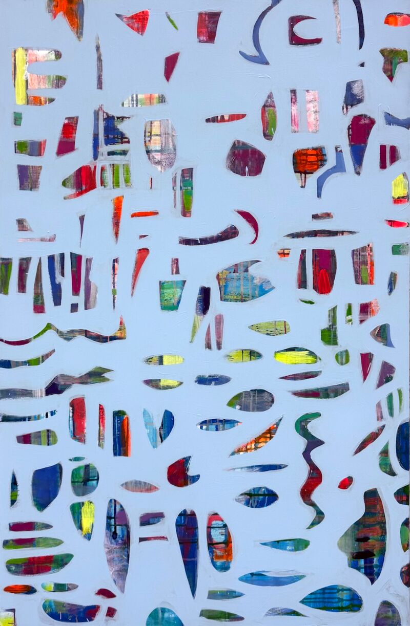 Feder Fisch, Manuela Gottfried 2025, Acryl auf Leinwand, 85 x 130 cm, anfragen