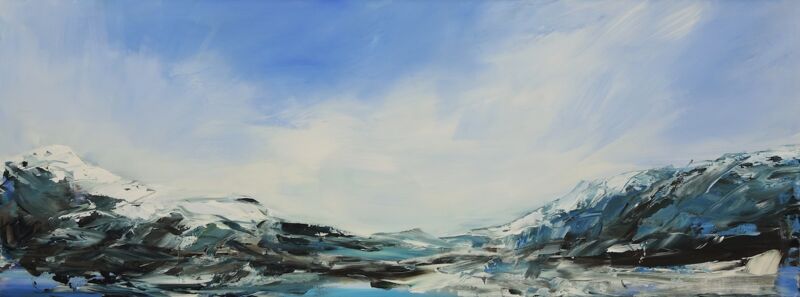 Der Pass (blue), Manuela Gottfried 2016, 175 x 65 cm, vergriffen
