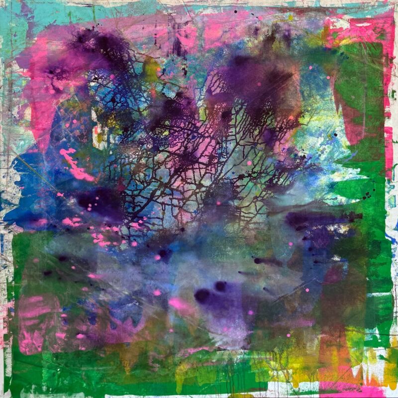 Viola, Manuela Gottfried 2025, Acryl auf Leinwand, 135 x 135 cm, anfragen