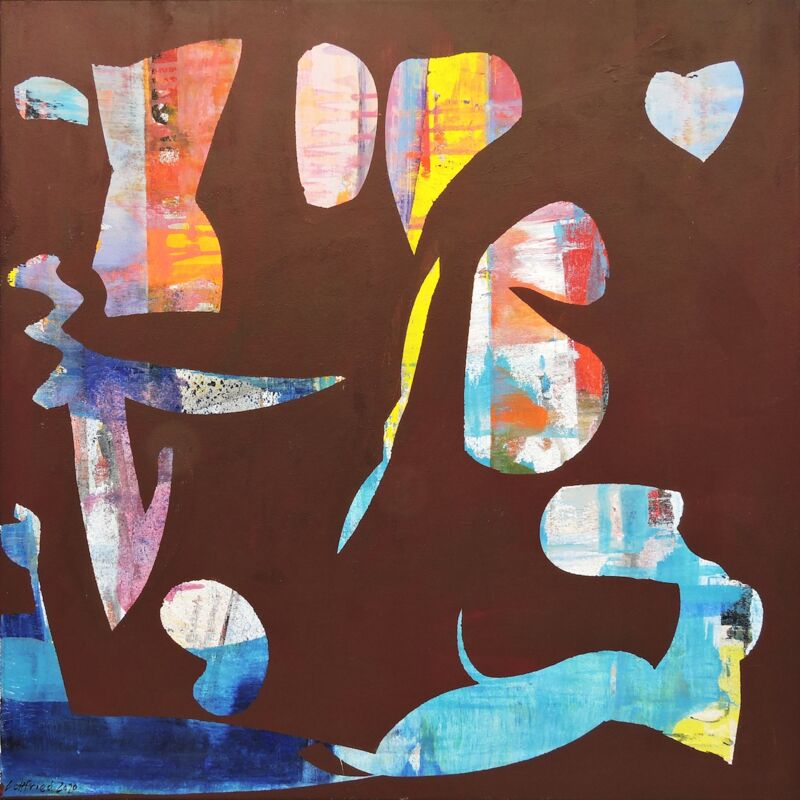 Stiller Bewunderer, Manuela Gottfried 2020, Acryl auf Leinwand 90 x 90 cm, anfragen