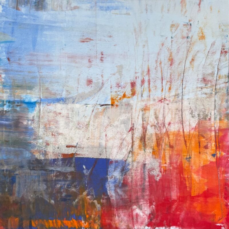 Evening Mood, Manuela Gottfried 2026, Acryl auf Leinwand 120 x 120 cm, anfragen