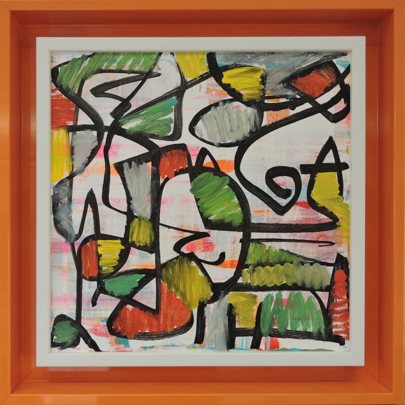 Living Tangerine, Manuela Gottfried 2023, 45 x 45 cm, anfragen
