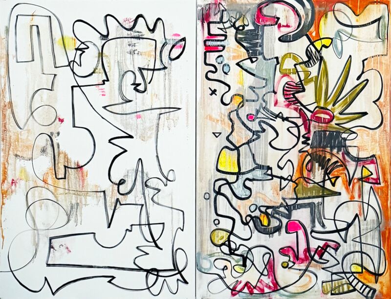 Lucky Fool, Manuela Gottfried 2025, Acryl auf Leinwand, 170 x 130 cm, anfragen