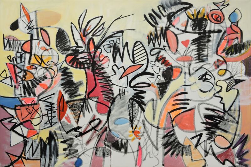 Pianoforte 2, Manuela Gottfried 2024, Acryl auf Leinwand, 135 x 90 cm, anfragen