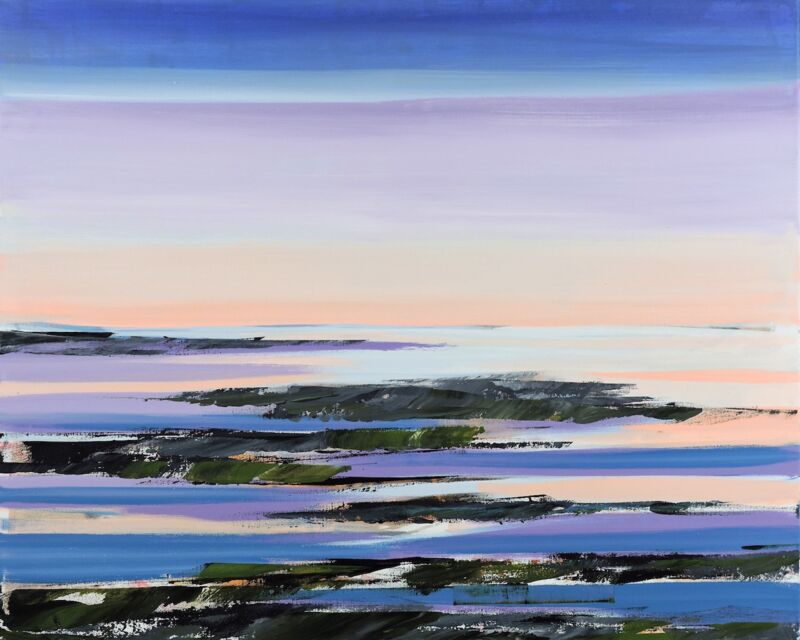 Moosküste, Manuela Gottfried 2015, Acryl auf Leinwand 100 x 80 cm, vergriffen