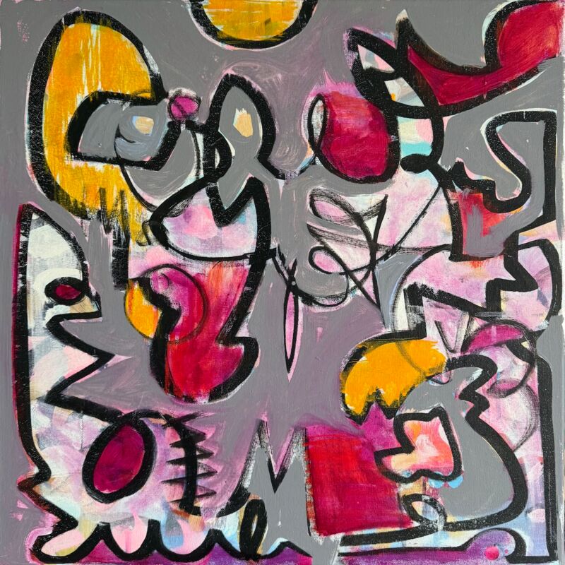 Quirky, Manuela Gottfried 2026, Acryl auf Leinwand, 50 x 50 cm, anfragen