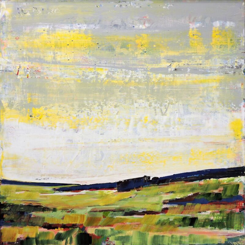 Im Wiesengrund, Manuela Gottfried 2020, Acryl auf Leinwand auf Keilrahmen, 110 x 110 cm, vergriffen