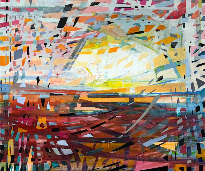 Sonne, Manuela Gottfried 2015, Acryl auf Leinwand, 120 x 100 cm, anfragen