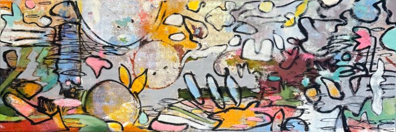 Fairytale, Manuela Gottfried 2026, Acryl auf Leinwand, 90 x 30 cm, anfragen