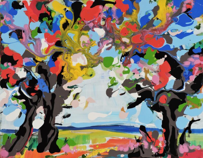 Candyfelder, Manuela Gottfried 2016, Acryl auf Leinwand, 90 x 70 cm, vergriffen