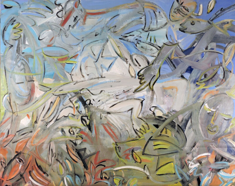 Crawlers, Manuela Gottfried 2015,Acryl auf Leinwand, 195 x 155 cm, anfragen