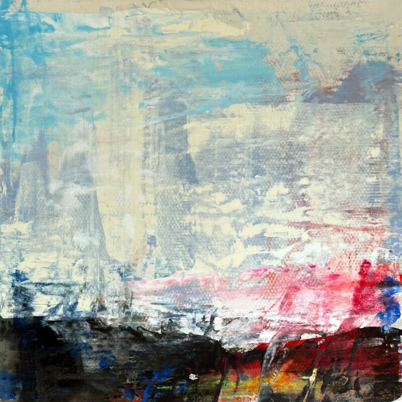 Glowing Country, Manuela Gottfried 2025, Acryl auf Leinwand, 130 x 130 cm, anfragen