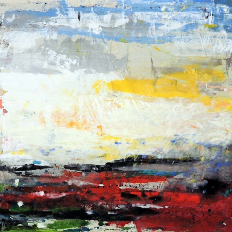 Purpurland 2 Manuela Gottfried 2018, Acryl auf Leinwand 130 x 130 cm, anfragen