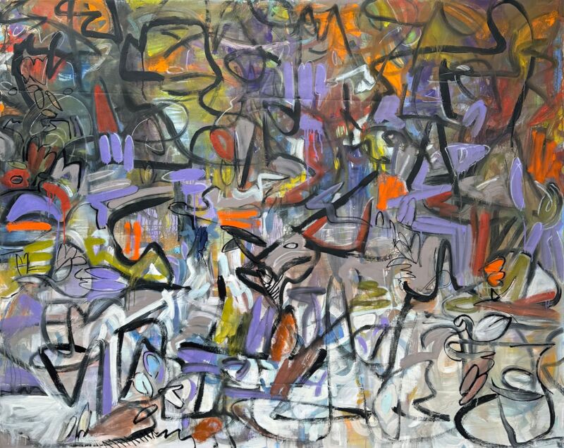NEU Happy Hades, Manuela Gottfried 2026, Acryl auf Leinwand, 195 x 155 cm, anfragen