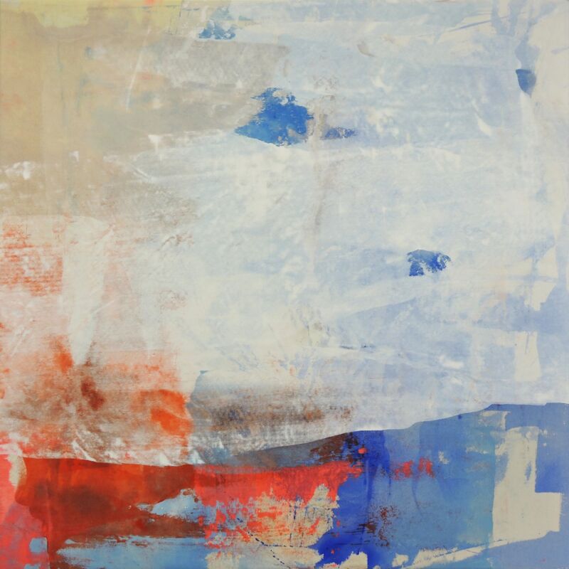 Red and Blue, Manuela Gottfried 2020, Acryl auf Leinwand 120 x 120 cm, anfragen