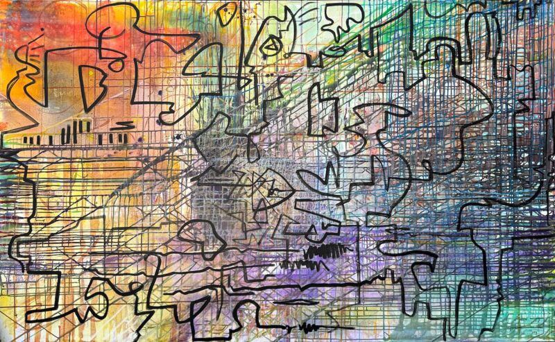Preacher on the Hill, Manuela Gottfried 2026, Acryl auf Leinwand 195 x 120 cm, anfragen
