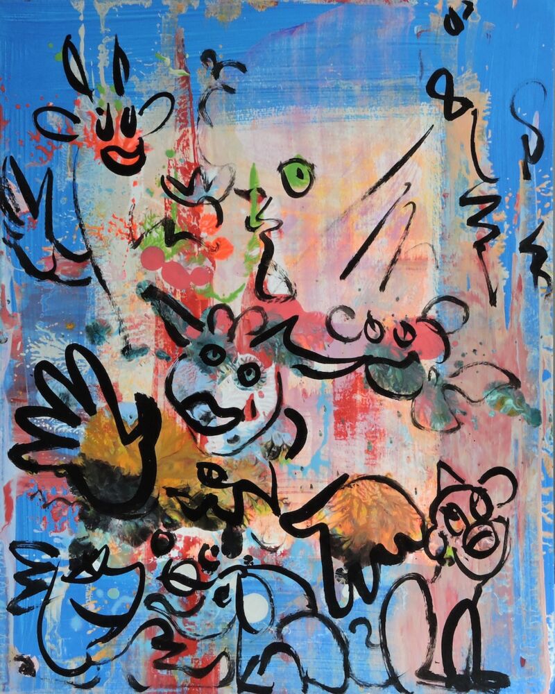 Wir Bleiben, Manuela Gottfried 2016, Acryl auf Karton, 40 x 50 cm, anfragen