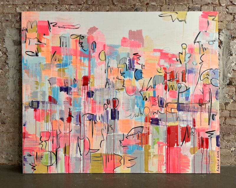 CloudNine, Manuela Gottfried 2014, Acryl auf Leinwand, 195 x 155 cm, anfragen