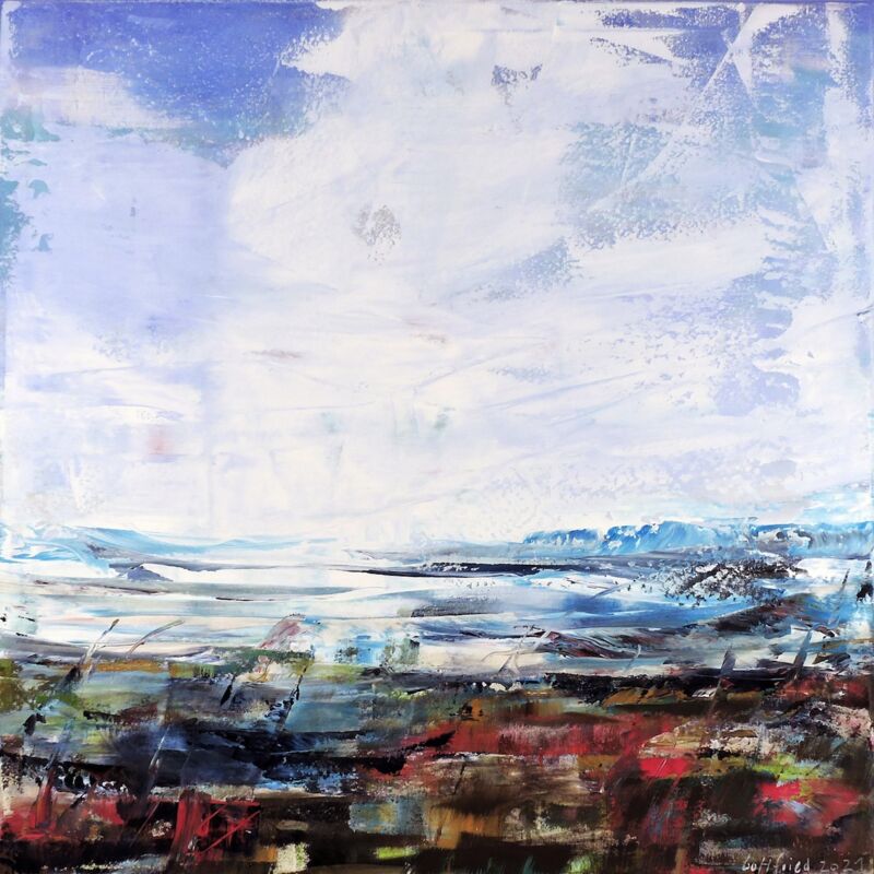 Iceland, Manuela Gottfried 2021, 120 x 120 cm, anfragen