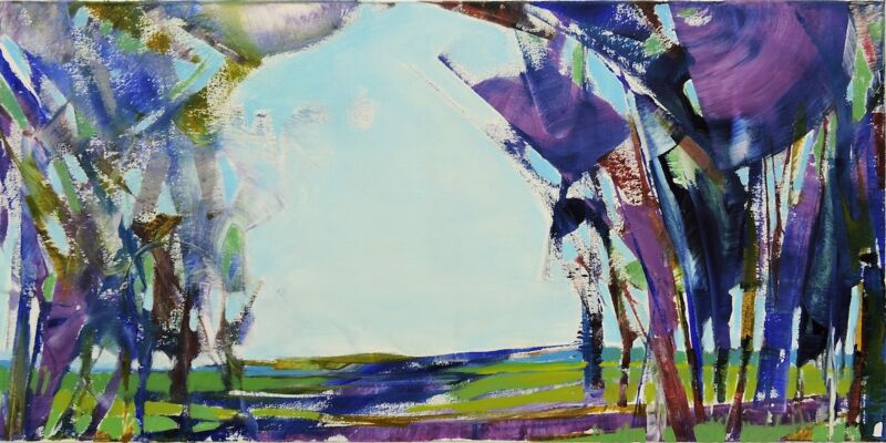 Spring Blues, Manuela Gottfried 2024, 80 x 40 cm, anfragen