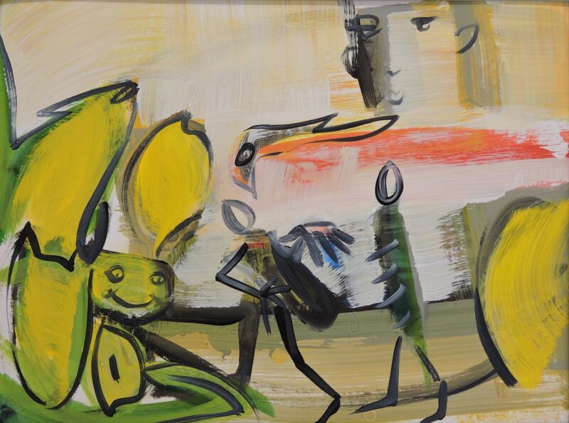Schutzengel, Manuela Gottfried 2018, Acryl auf Karton, 40 x 30 cm, vergriffen