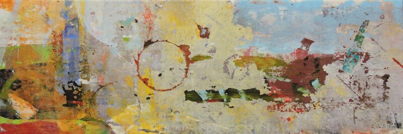 Transformation Der blaue Turm, Manuela Gottfried, Acryl auf Leinwand, 90 x 30 cm, anfragen