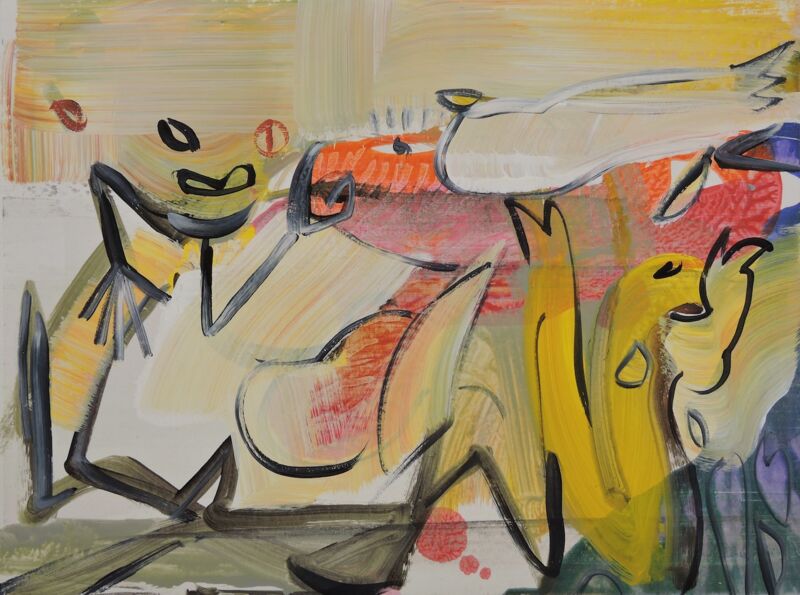 Schutzengel 2, Manuela Gottfried 2018, Acryl auf Karton, 40 x 30 cm, vergriffen
