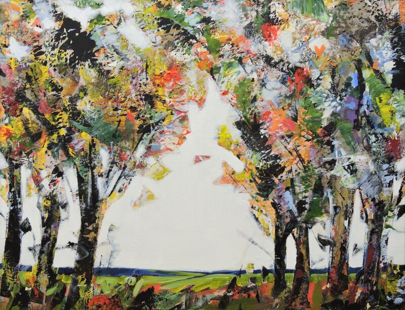 Der freie Blick, Manuela Gottfried 2020, Acryl auf Leinwand 90 x 70 cm, vergriffen