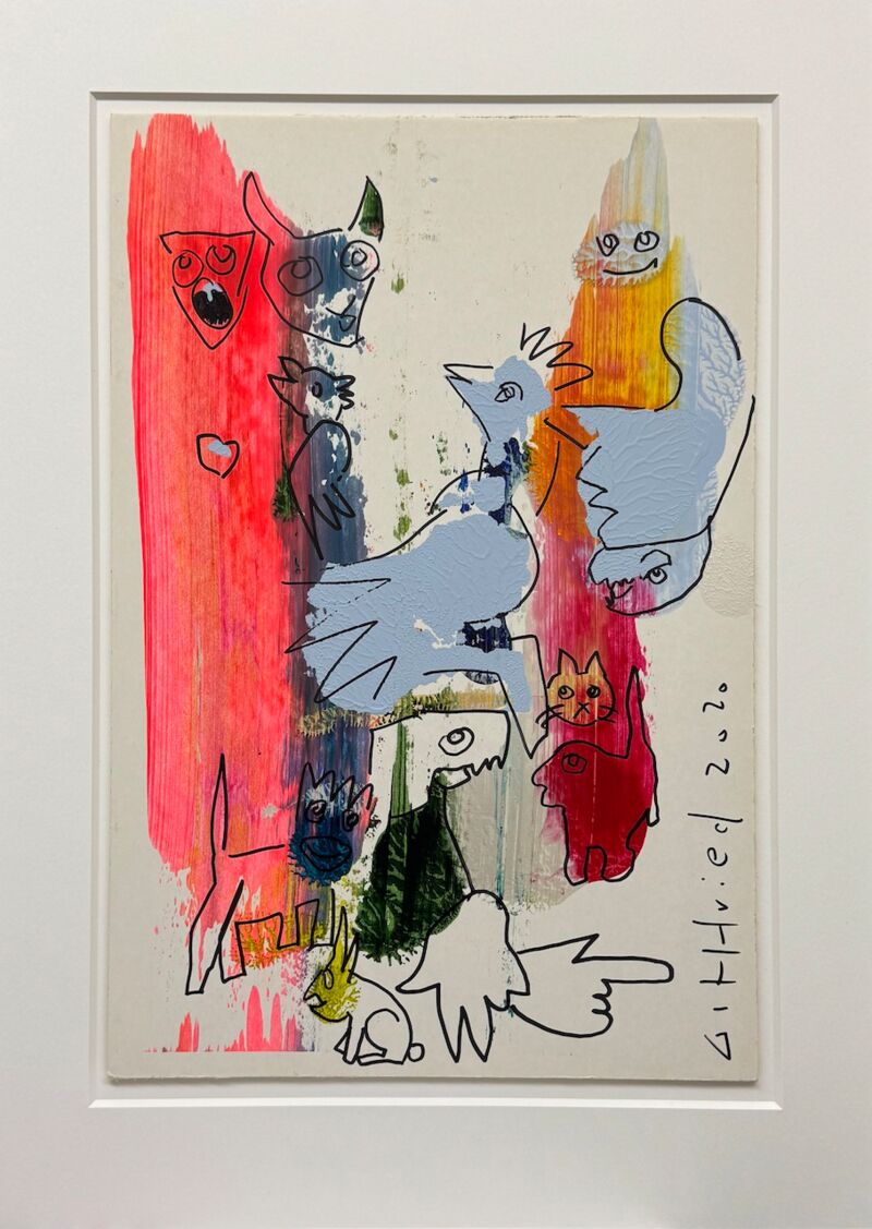 Der Schrei, Manuela Gottfried 2020, Acryl auf Karton im PP, 38 x 53,5 cm, anfragen