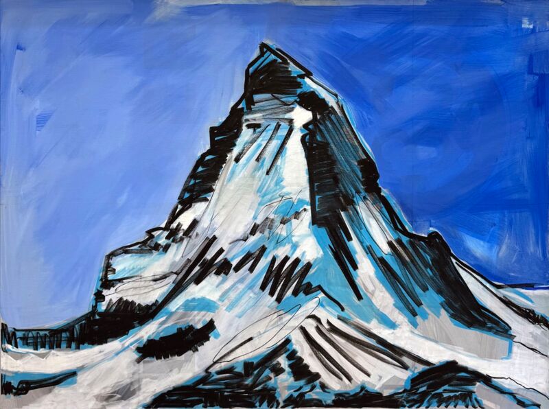 Matterhorn, Manuela Gottfried 2025, Acryl auf Leinwand, 135 x 100 cm, vergriffen
