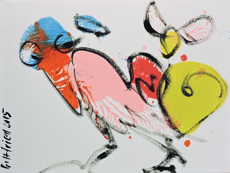 Toy C: Was kommt da noch, Manuela Gottfried, Acryl auf Karton, 40 x 30 cm, vergriffen