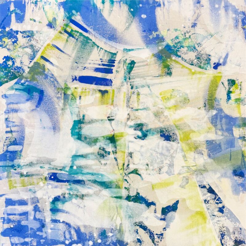 Frische Quelle, Manuela Gottfried 2026, Acryl auf Leinwand, 110 x 110 cm, anfragen