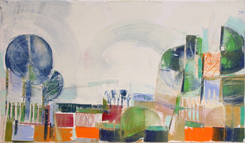 Buchsgarten G, Manuela Gottfried 2014, Öl auf Leinwand, 120 x 70 cm, vergriffen