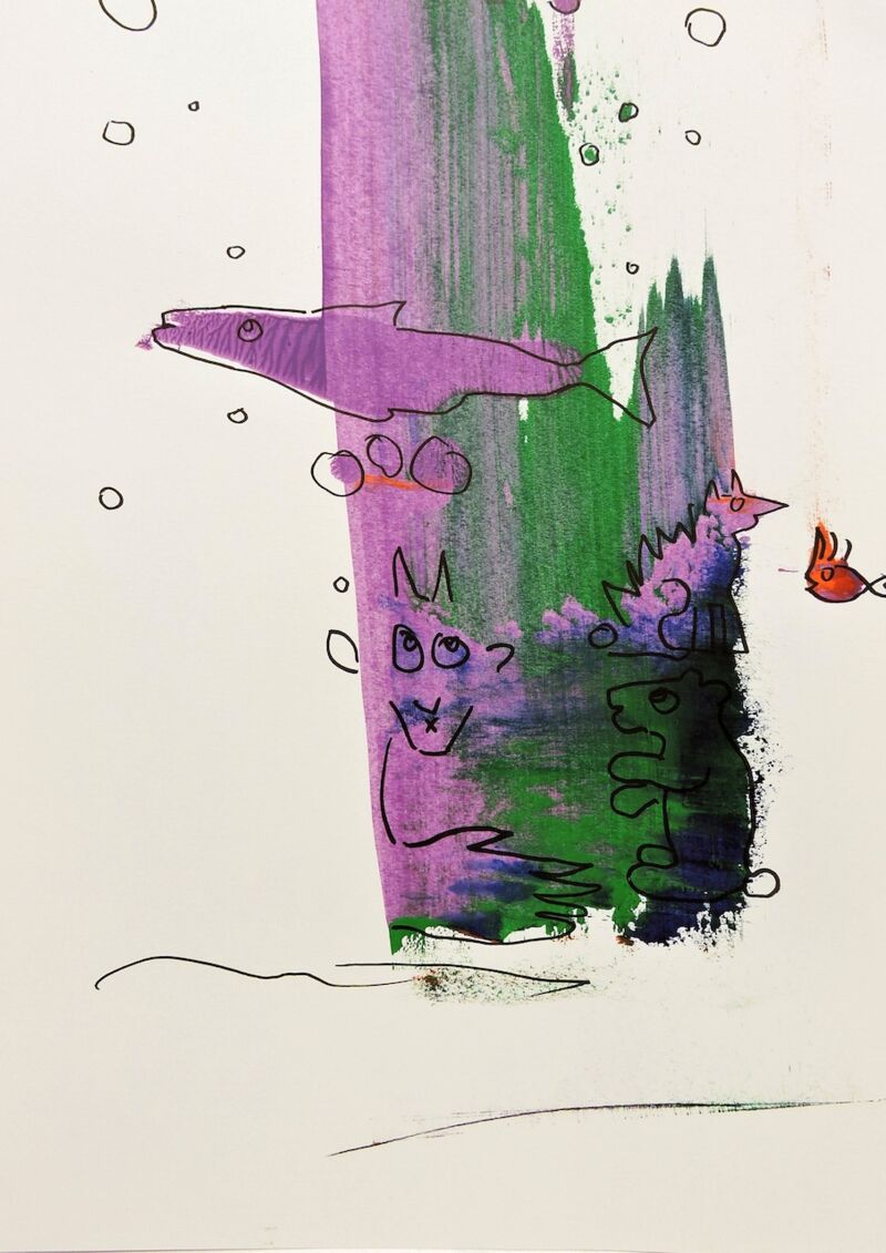 SerieXXXY_06, Manuela Gottfried 2021, Acryl auf Bütten, DINA3, anfragen