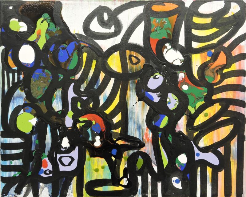 Black Colour, Manuela Gottfried 2023, Acryl auf Leinwand, 50 x 40 cm, anfragen