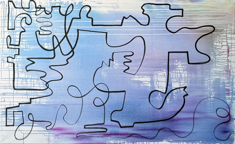 Walking over Water, Manuela Gottfried 2026, 195 x 120 cm, anfragen