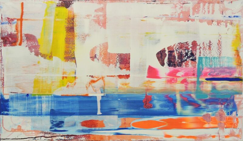 Open Pool, Manuela Gottfried 2023. Acryl auf Leinwand, 120 x 70 cm, anfragen