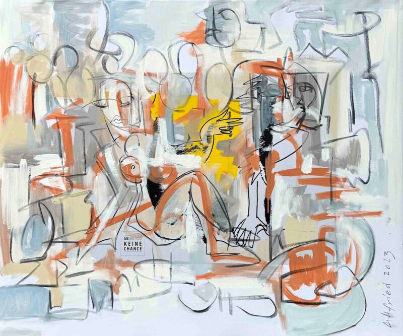 Gib Me Too Keine Chance, Manuela Gottfried 2023, 120 x 100 cm, anfragen