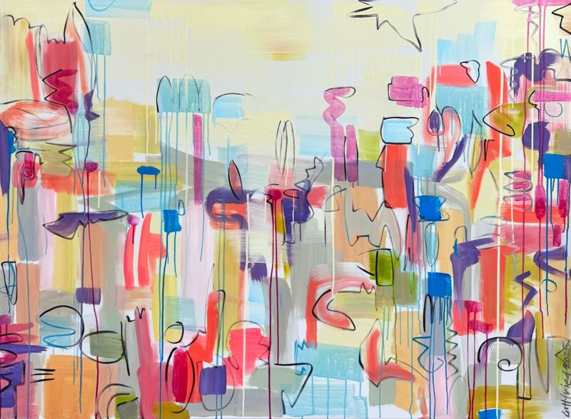 Lucy in The Sky, Manuela Gottfried 2025, Acryl auf Leinwand, 170 x 125 cm, anfragen