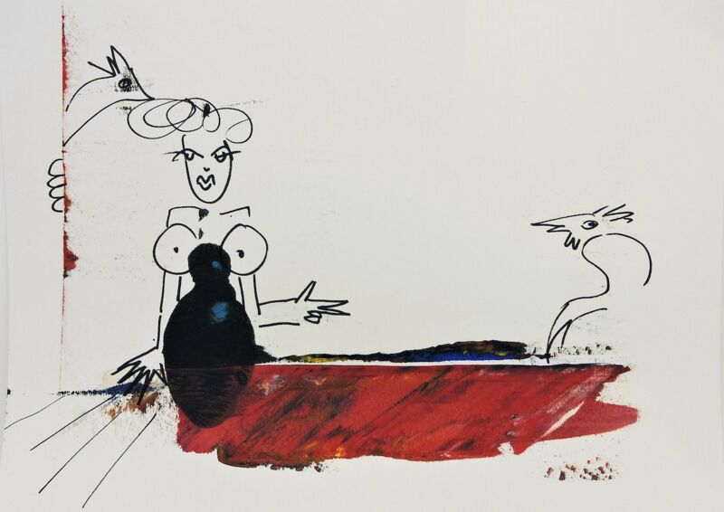 SerieXXXY_04, Manuela Gottfried 2021, Acryl auf Feinstpapier, DINA3, anfragen