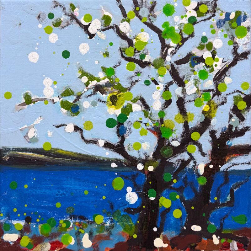 Morgenlust, Manuela Gottfried 2025, Acryl auf Leinwand, 30 x 30 cm, anfragen