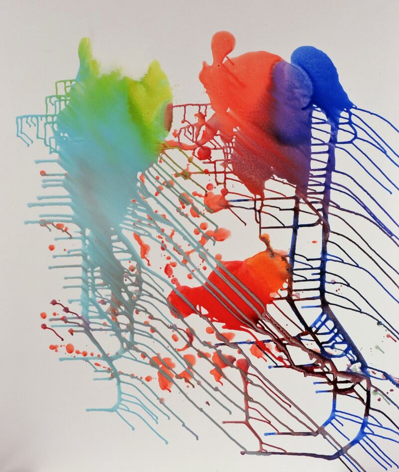 Dripping, Manuela Gottfried 2016, Acryl auf Leinwand, 110 x 130 cm, anfragen