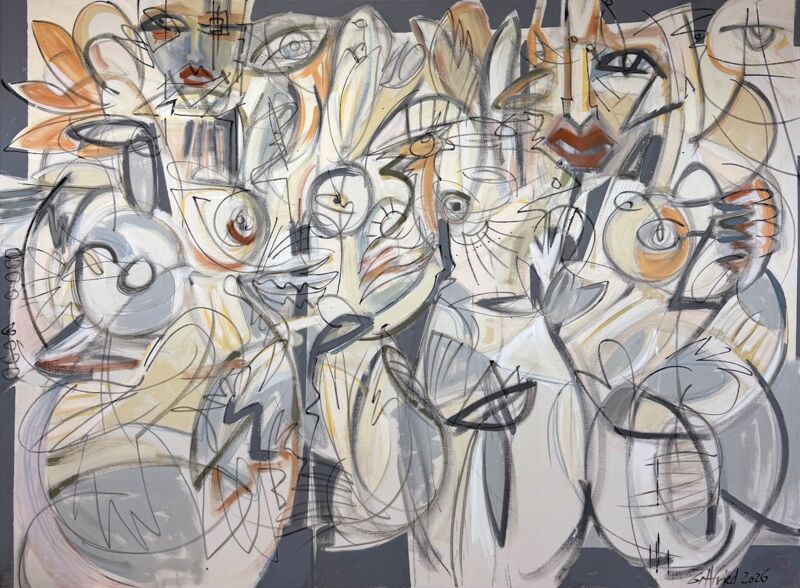NEU Some Intentions are Good, Manuela Gottfried 2026, Acryl auf Leinwand, 170 x 125, anfragen