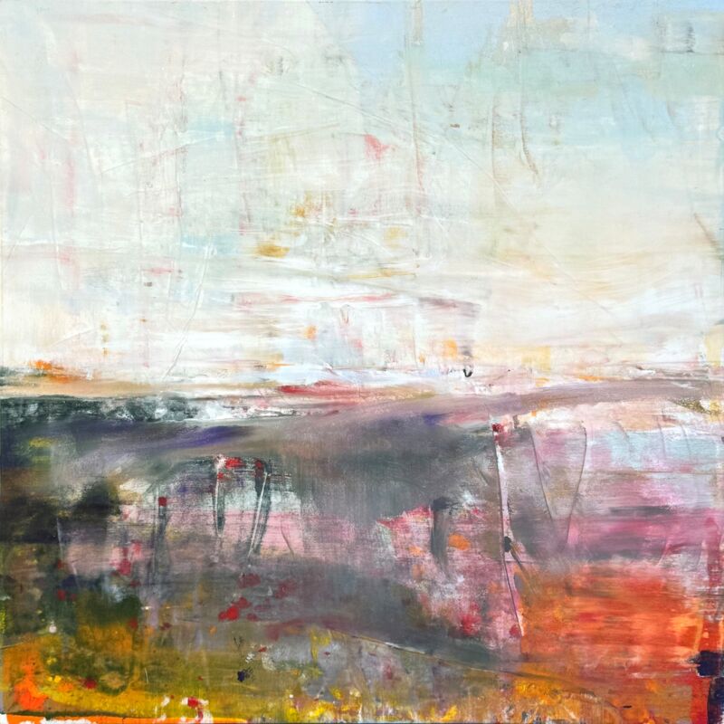 Poppy Amber Soil, Manuela Gottfried 2026, Acryl auf Leinwand 120 x 120 cm, anfragen
