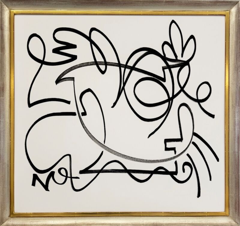 True Lines, Manuela Gottfried 2026, 75 x 70, außen 84 x 79 cm, anfragen