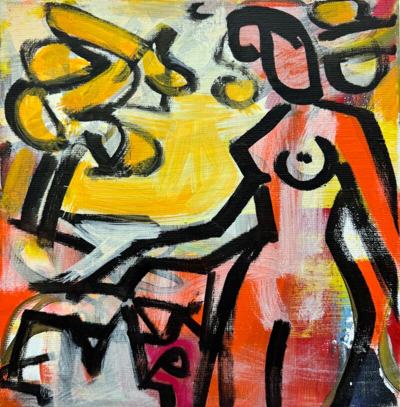 Eve, Manuela Gottfried 2025, Acryl auf Keilrahmen, 30 x 30 cm, anfragen