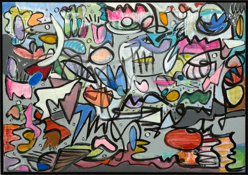 Wing, Manuela Gottfried 2025, Acryl auf Leinwand, 100 x 70 cm, anfragen