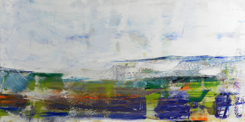 Horizont 2, Manuela Gottfried 2014, Öl auf Leinwand auf Keilrahmen, 160 x 80 cm, anfragen